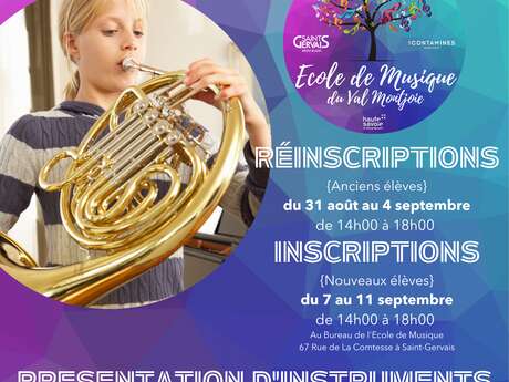 Présentation d’instruments par l’Ecole de Musique du Val Montjoie