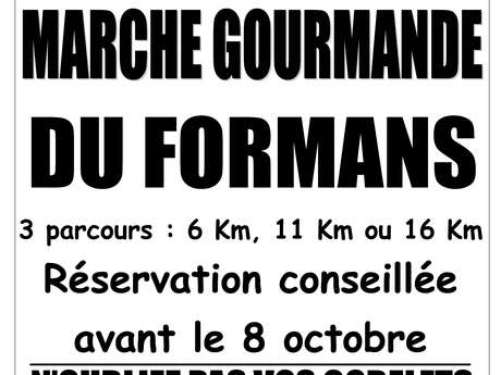 15ème Randonnée Gourmande du Formans