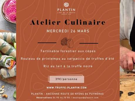 Ateliers culinaires autour de la truffe chez Plantin