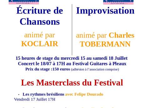 Les stages du Festival Guitares à Pleaux