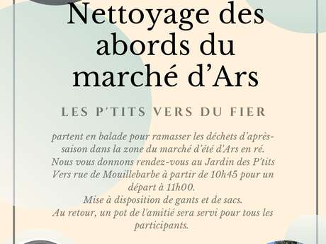 Nettoyage des abords du marché d'Ars