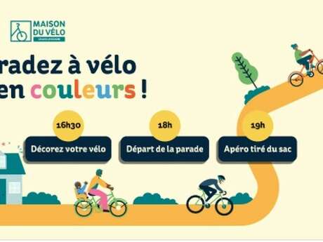 Parade à vélo et en couleurs