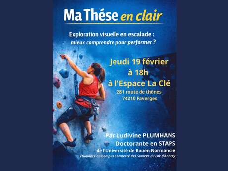 Conférence : Exploration visuelle en escalade