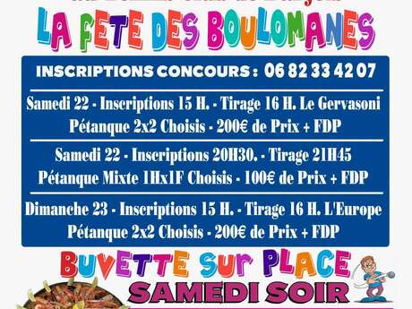Concours de boules, repas : Fête des boulomanes barjolais