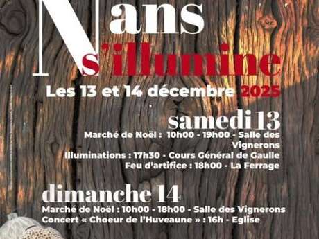 Marché de Noël : marché artisanal, concert, feu d'artifice | Nans s'illumine