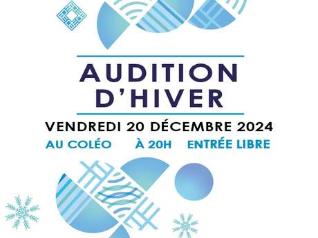 Audition d'hiver de l'école de musique municipale