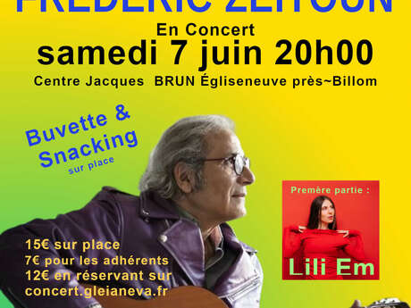 Concert - Frédéric Zeitoun et 1ère partie de Lili Em