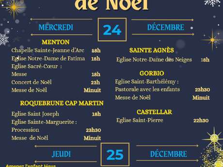 Veillées et messes de Noël 2025