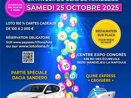 Loto exceptionnel à Mandelieu - Centre Expo Congrès