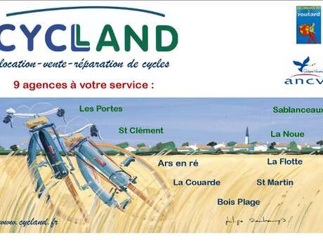 Bike repairs by Cycland in Saint-Clément-des-Baleines