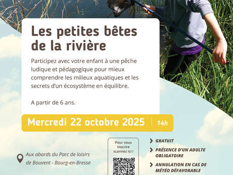 [Atelier junior] Les petites bêtes de la rivière