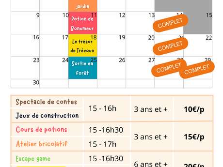 Animations l'Imaginarium en juin