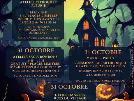 Défilé d'Halloween et verre de la terreur Défilé d'Halloween et verre de la terreur