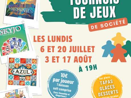 Tournois de Jeux (Skyjo, Azul, Harmonies et Moustache)
