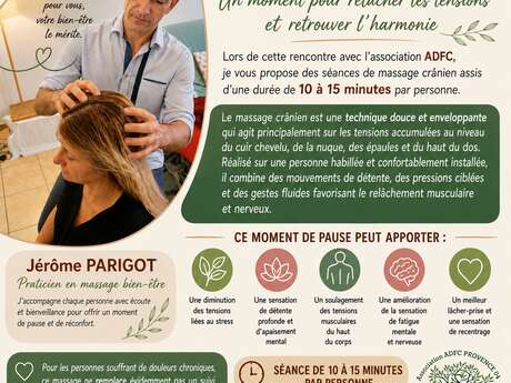 Atelier AFDC Bien-Être : Massage Crânien Assis