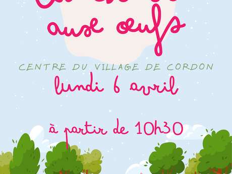 Chasse aux oeufs dans le village