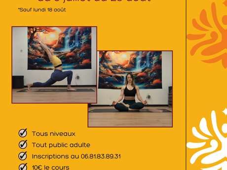 Cours de yoga au camping Bellevue