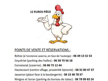 Vente de poulets rôtis