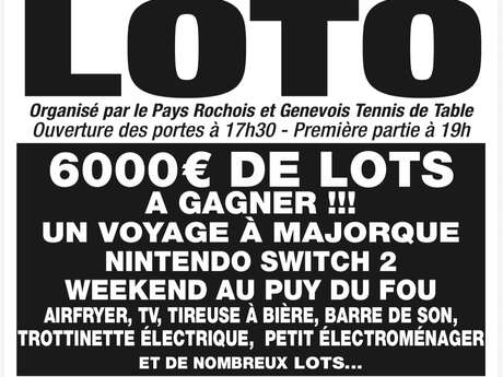 Loto du tennis de table