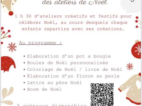 Les ateliers de Noël par les 3 Bancs