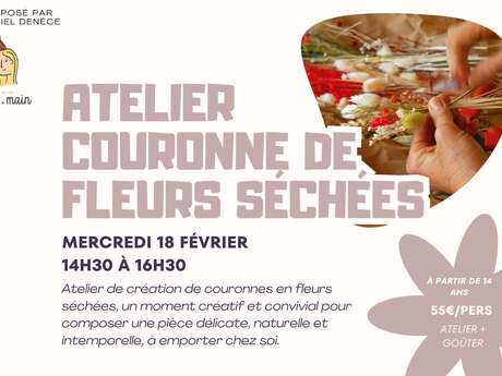 Atelier couronne de fleurs séchées