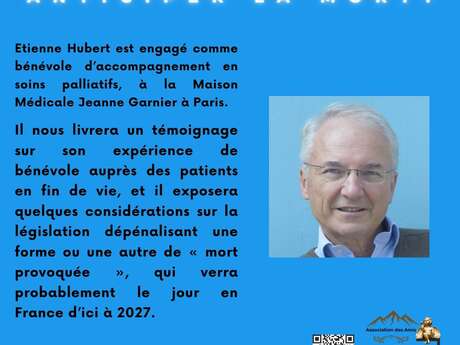 Conférence sur la fin de vie et témoignage au Centre Culturel de la Gorge