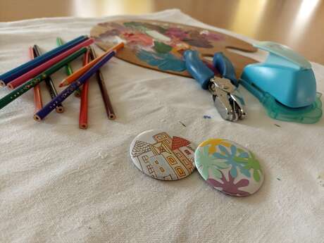 Atelier Fabrique ton badge - L'été à Beauséjour