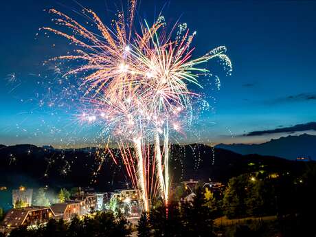 Feu d'artifice à la station de Montclar