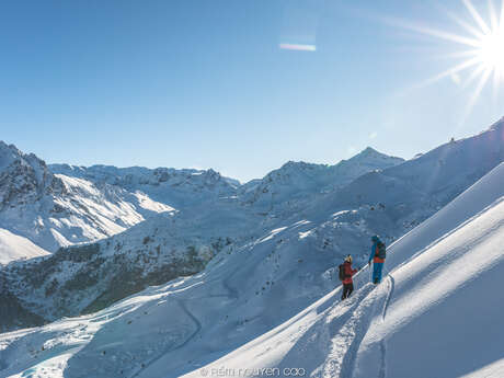 Ski touring and splitboarding session