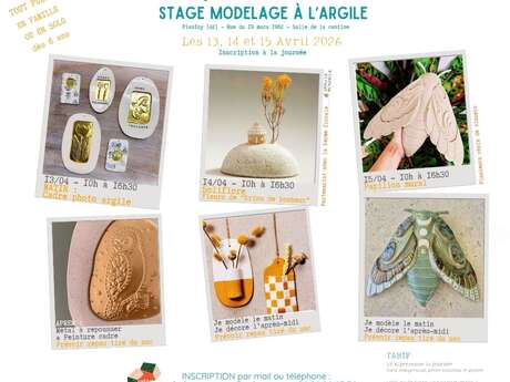 Stages de modelage à l'argile