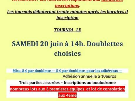 Tournois de pétanque