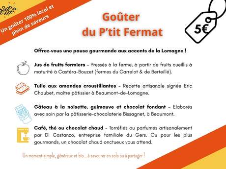 Goûter du P’tit Fermat, pour petit et grand gourmand