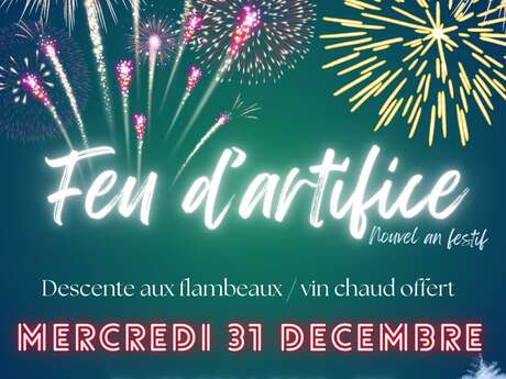 Nouvel an festif avec feu d'artifice