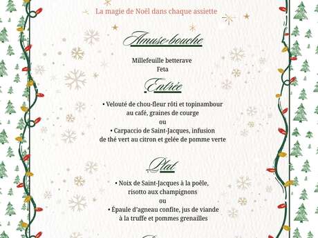 Repas de Noël – Restaurant La Verrière