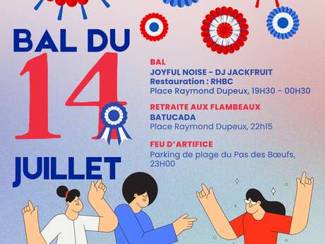 Baile popular el 14 de julio (fuegos artificiales cancelados y aplazados)