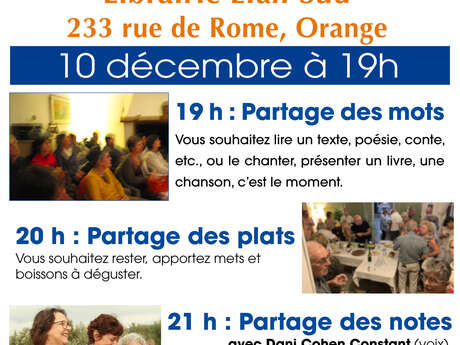 Les rendez-vous du mercredi : partage des mots, des plats, des notes