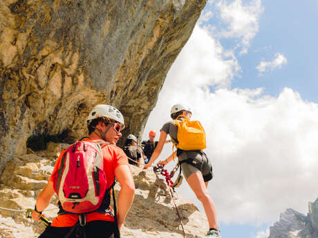 Sortie privée de via ferrata avec le Bureau des Guides