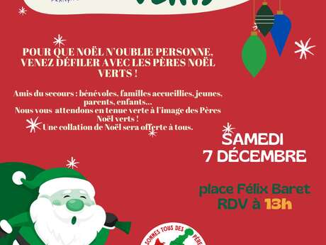 Parade des pères noël verts