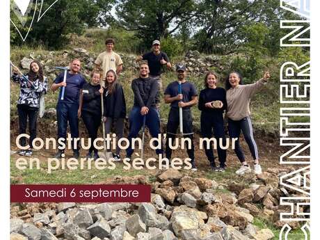 Chantier participatif pour la rénovation de murs en pierres sèches