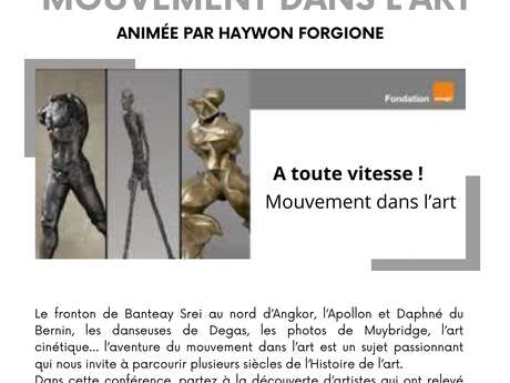 Conférence “A toute vitesse ! Mouvement dans l’art.”
