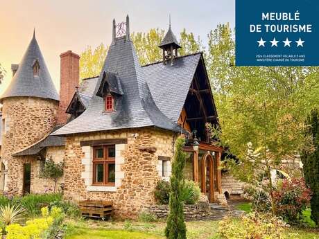 Gîte cosy style château avec vue sur étang