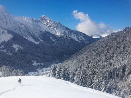 Ski hors-piste avec le bureau des guides