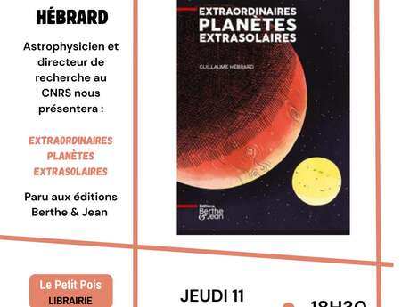 Rencontre à la librairie le Petit Pois avec Guillaume Hébrard