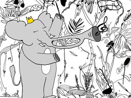 Musique  images récit " Histoire de Babar" le petit éléphant