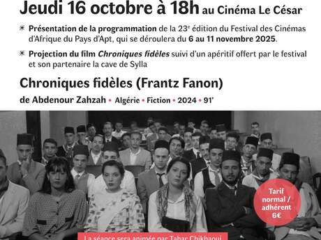 Conférence de Presse de la 23ème Edition du Festival des Cinémas d’Afrique du Pays d’Apt