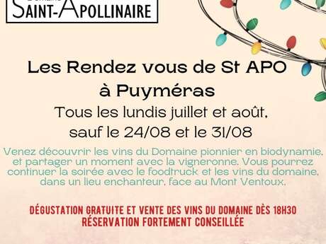 Domaine St Apollinaire's wine events