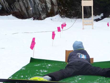 Stand de tir au pistolet laser avec l'ESF Chabanon