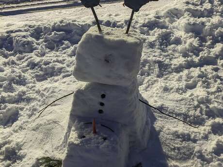 Fabrication de bonhomme de neige rigolo