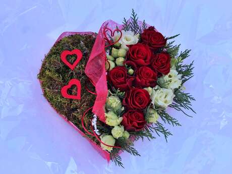 Atelier Création Florale à Faucon du Caire : bouquet cœur