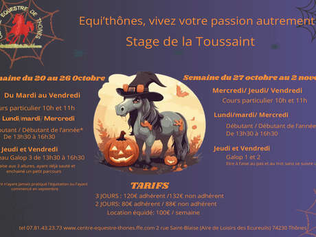 Stage d'équitation